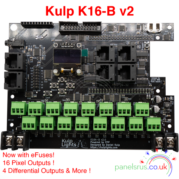 K16A-B 16 String Pixel Controller Cape for BeagleBone ** Now with eFuses **