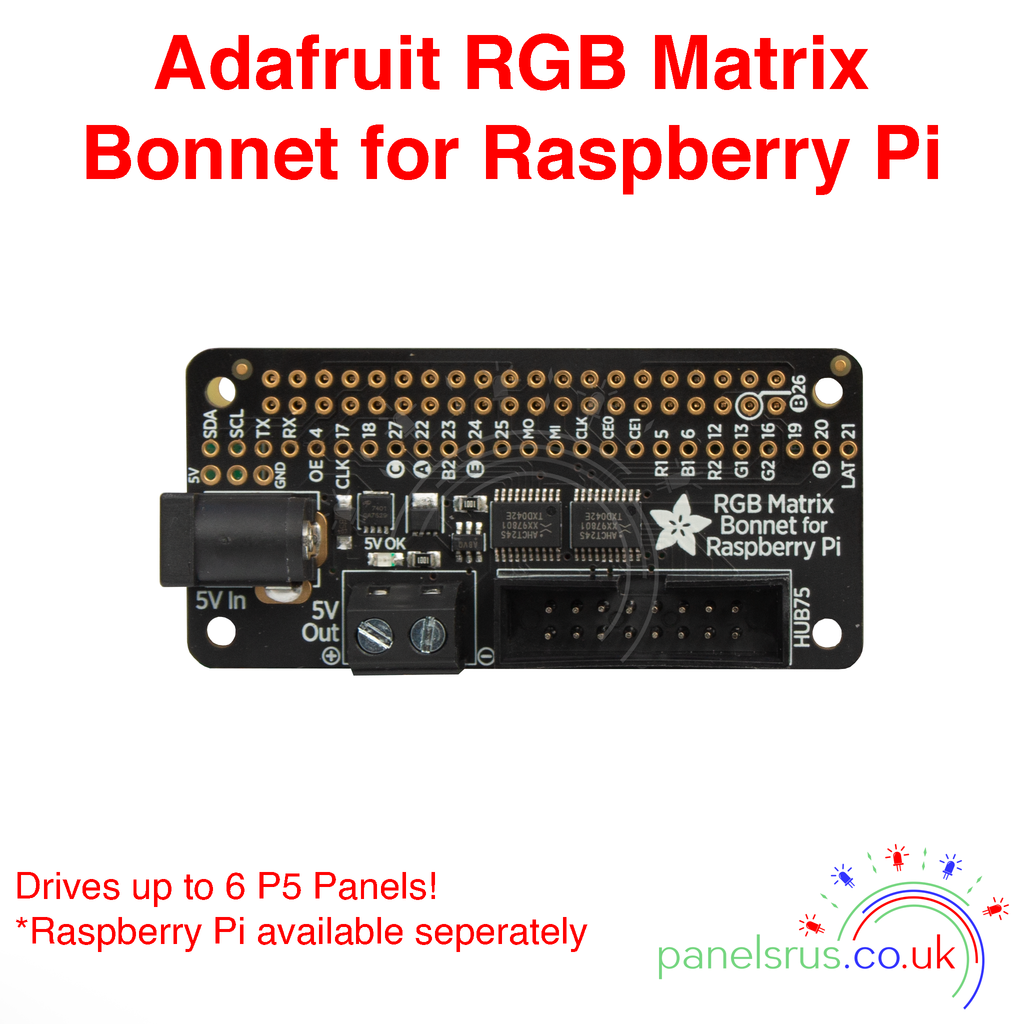 Adafruit RGB Matrix Bonnet for Raspberry Pi : ID 3211 : $14.95