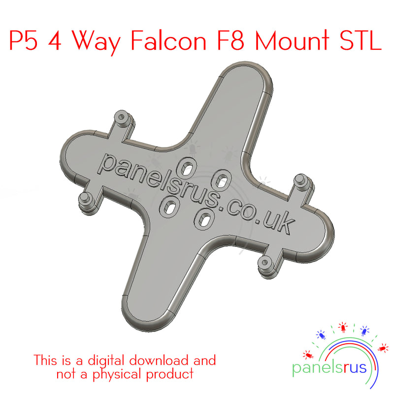 4 Way Falcon F8 Mounting Bracket for P5 Indoor Panels - STL File
