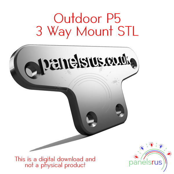 3 Way Mount for P5 Outdoor Panels - STL File