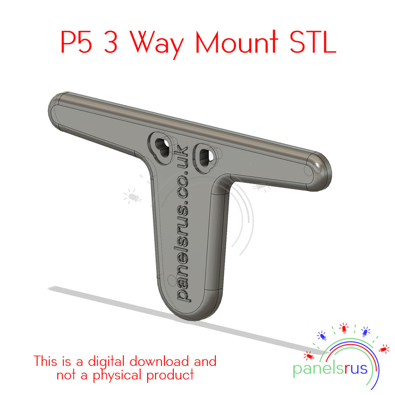 3 Way Mount for P5 Indoor Panels - STL File