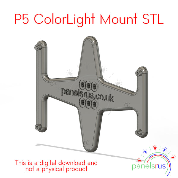 4 Way ColorLight Mounting Bracket for P5 Indoor Panels - STL File